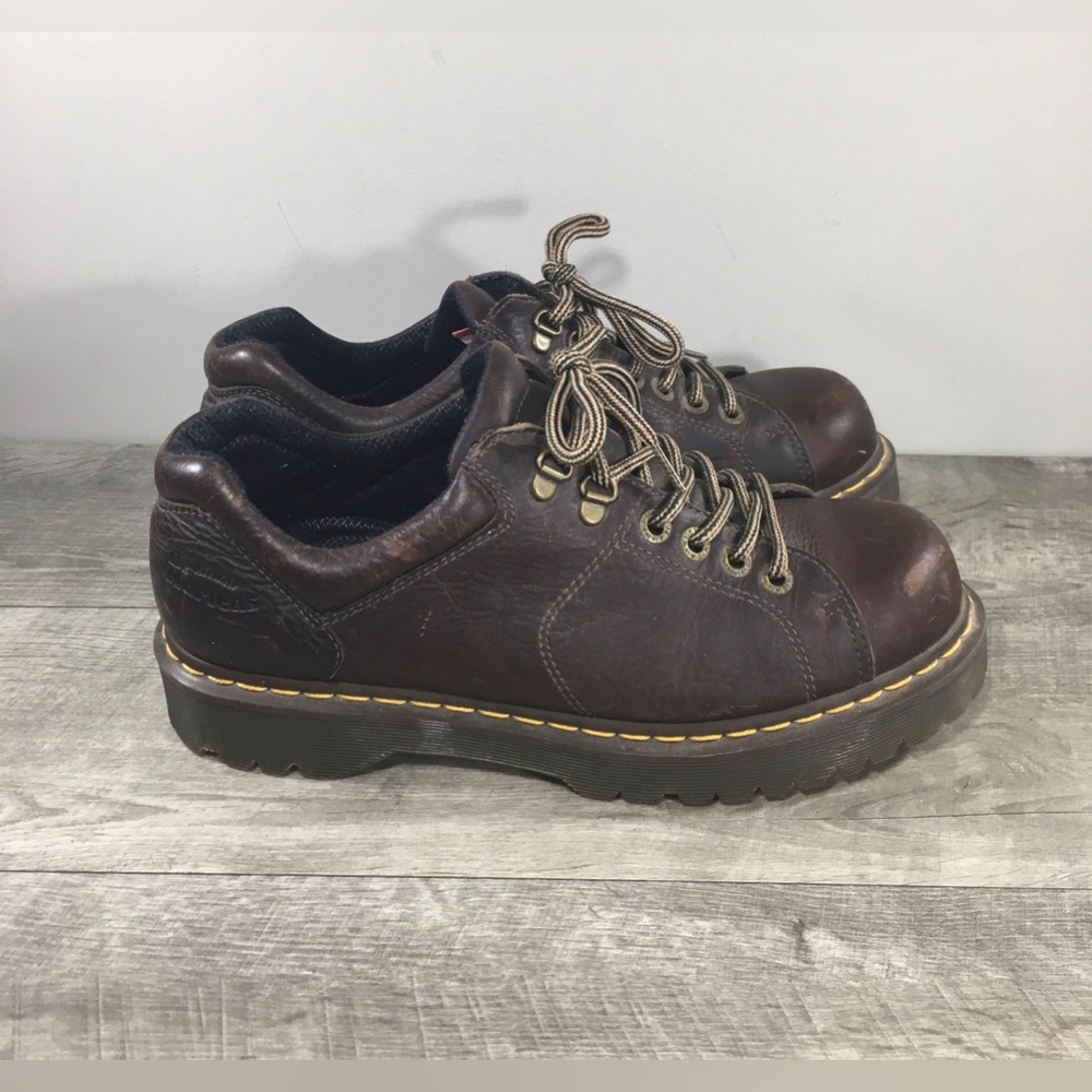 VTG Dr. Docs Martens 10940 Brown Leather Chunky Lace Up Oxfords Y2K Mens Size 12